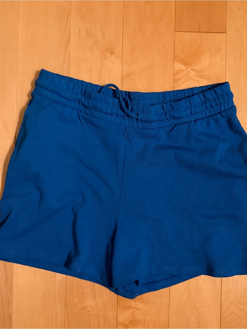 Zara Women's Royal Blue Drawstring Athletic Shorts